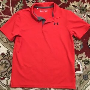 Under armour boys golf shirt size large